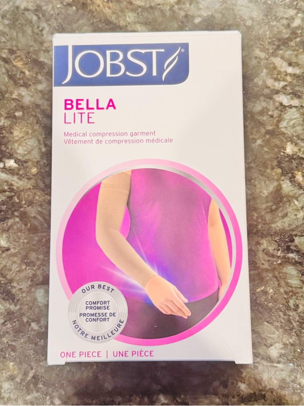 Jobst Bella Lite 15-2mmHg Arm Sleeve Beige Breathable, Seamless Easy donning NIB